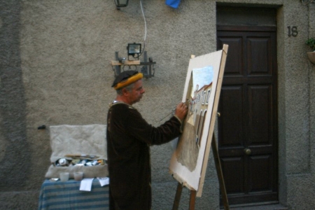 Feste Aragonesi - pittore di strada