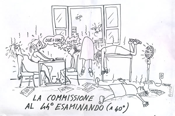 una commissione spossata con l'aula a 40 gradi