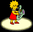 Lisa Simpson suona il sax - Immagine gif animata