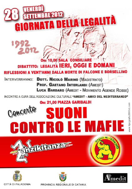 Palagonia CT - Giornata della legalità - Suoni contro le mafie - 28 settembre 2012