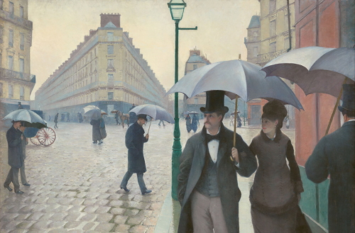 Gustave Caillebotte, “Strada di Parigi in un giorno di pioggia” (Rue de Paris, temps de pluie) (1877), Art Institute of Chicago