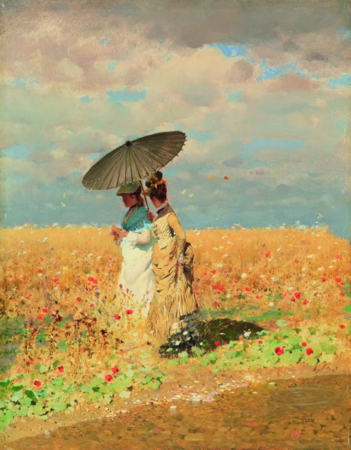 Flaneur - Giuseppe De Nittis, Nel grano - 1873