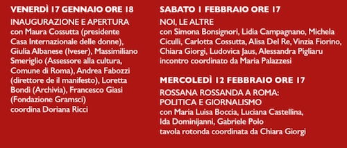 Rossanda Rossanda la ragazza del Novecento - appuntamenti