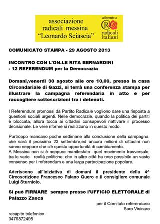 comunicato rita bernardini