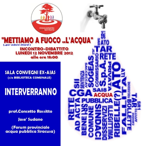 mettiamo a fuoco l'acqua m