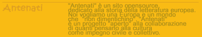 Antenati storia della letteratura europea