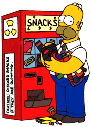 Homer Simpson divoratore di snacks